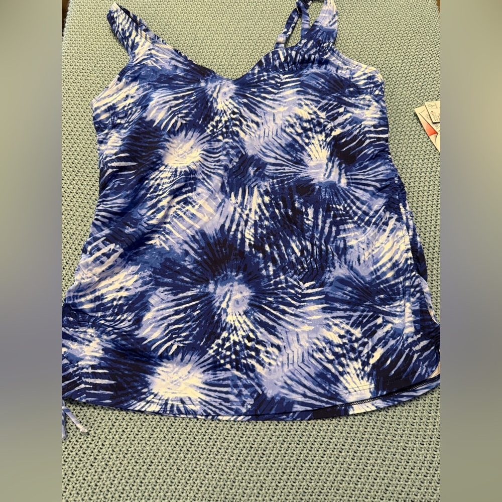 Lands' End Electric Blue Wired Tankini